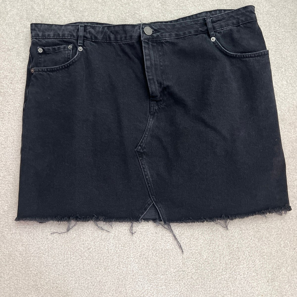ASOS black denim skirt